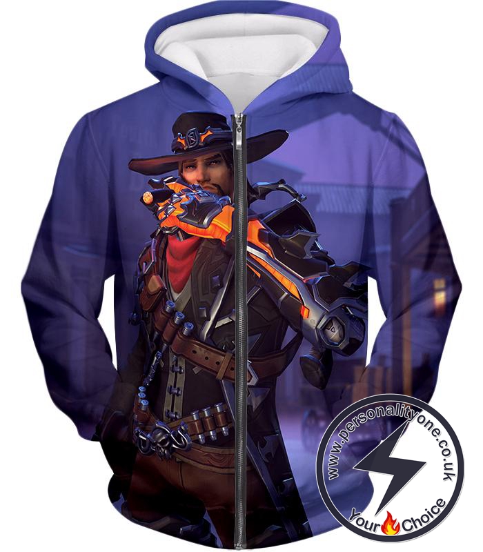 Overwatch Gunslinger McCree Zip Up Hoodie